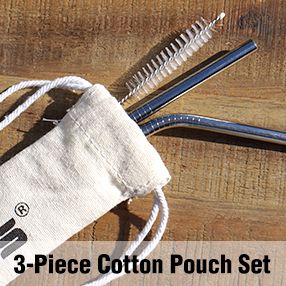 3 Piece Cotton Pouch Set