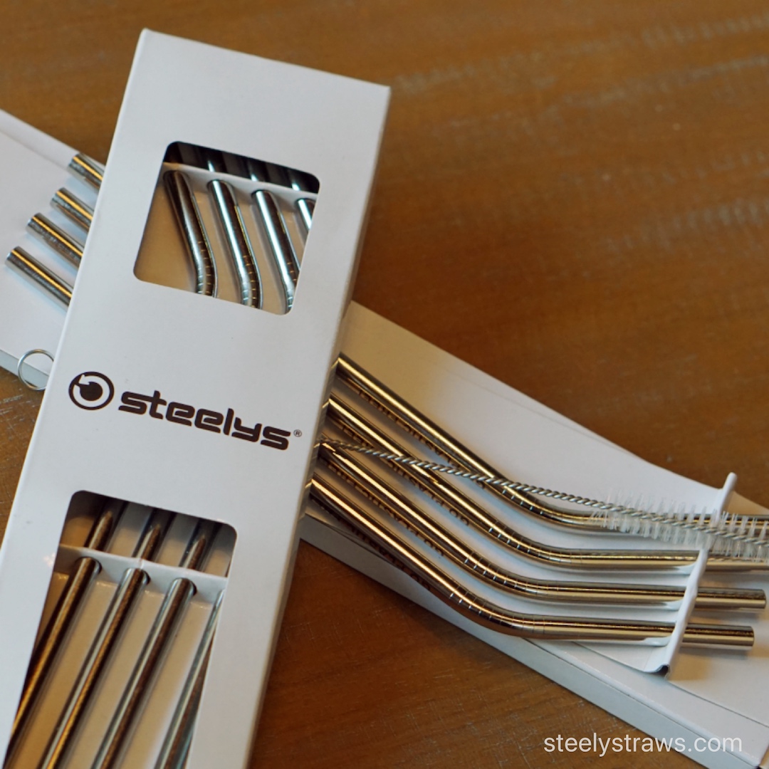 5-Pack Stainless Steel Straw Set