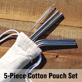 5 Piece Cotton Pouch Set