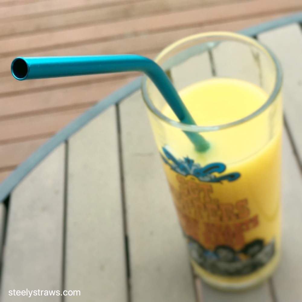 Reusable Curved Straws - Aluminum - 8.25 Tall - Zero Waste Outlet